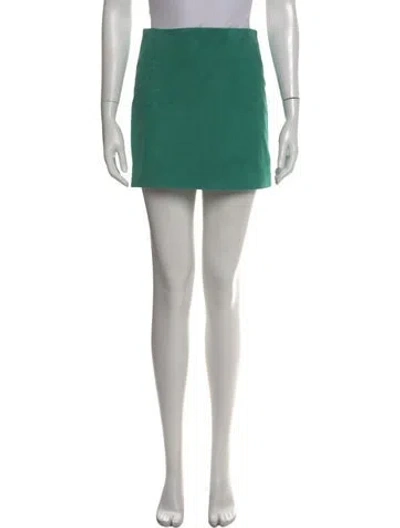 Pre-owned Blazé Milano Eel Skin Mini Skirt In Green