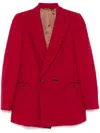 Blazé Milano Red Double-breasted Jacket With Peak Revers In Wool Woman In Red