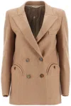 Blazé Milano Kamaxitha Double-breasted Blazer In Beige
