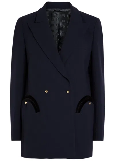 Blazé Milano Blaze Milano Everyday Double-breasted Wool Blazer In Navy