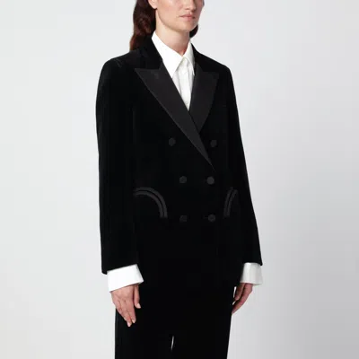 Blazé Milano Blaze Milano Everyday Jealousy Blazer In Black Velvet