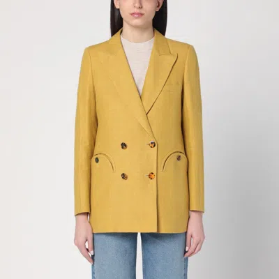 BLAZÉ MILANO EVERYDAY MUSTARD-COLORED DOUBLE-BREASTED JACKET