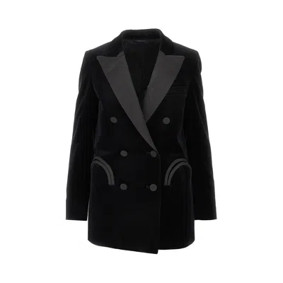 Blazé Milano 'everyday' Velvet Blazer With Silk Trims In Black