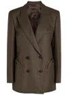 Blazé Milano Blaze Milano Everynight Houndstooth Wool Blazer In Brown