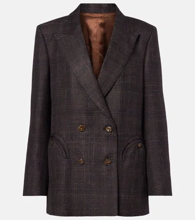 Blazé Milano Everynight Wool, Silk, And Linen Blazer In Gray