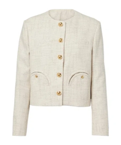 Blazé Milano Exquisite Cropped Coat In Gold