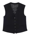 Shop Blazé Milano Feral Waistcoat In Navy Blue
