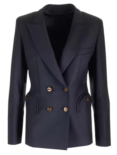 Blazé Milano Navy Blue Wool And Mohair Blazer First Class