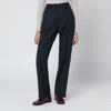 Blazé Milano Blaze Milano  First Class Pants In Navy Blue Wool And Mohair In Blue