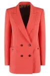 Blazé Milano Flica Everyday Double-breasted Silk And Linen-blend Blazer