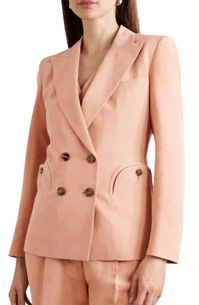 Blazé Milano Flica Tan Charmer Blazer In Pink In Brown