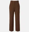 Blazé Milano Fox High-rise Virgin Wool Crêpe Wide-leg Pants In Multi