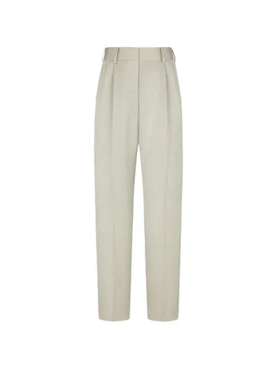 Blazé Milano Fox Pleated Trousers In Brown