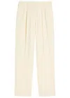Blazé Milano Blaze Milano Fox Pleated Wool-crepe Trousers In White