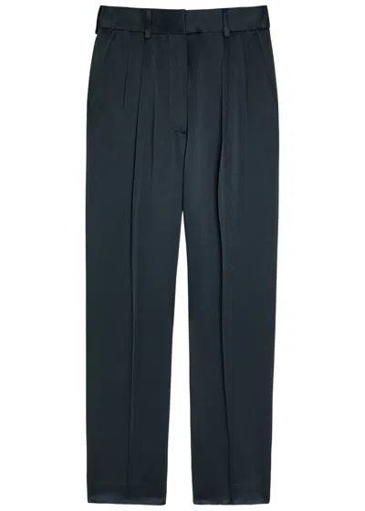 Blazé Milano Blaze Milano Fox Satin Trousers In Blue