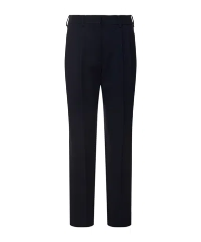 Blazé Milano Fox Straight Wool Pants In Black