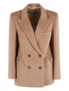 Blazé Milano Giacca Mylius Everynight Double-breasted Jacket In Brown