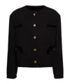 Blazé Milano Missy Collarless Cotton-blend Tweed Jacket