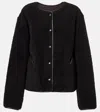 Blazé Milano Gliss Reversible Leather-trimmed Shearling Jacket In Black