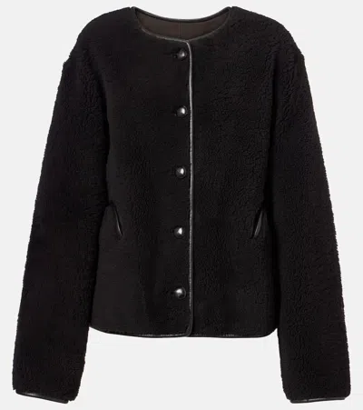 Blazé Milano Gliss Reversible Shearling Jacket In Black