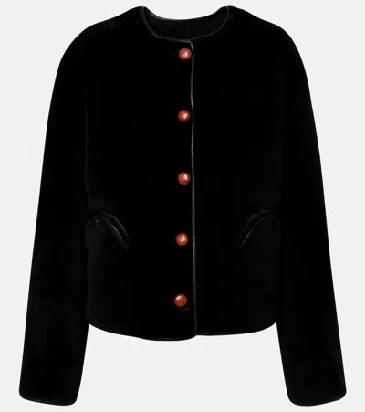 Blazé Milano Gliss Shearling Jacket In Black