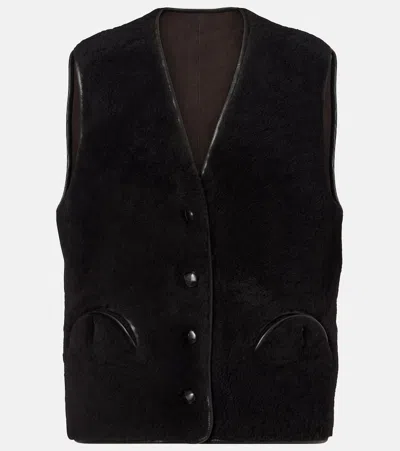 Blazé Milano Blaze Milano Tatoosh Sheepskin Gilet In Brown