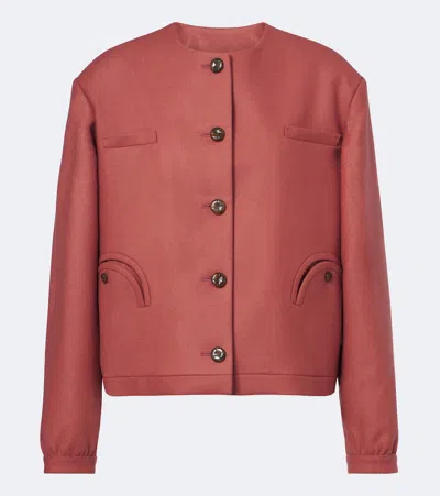 Blazé Milano Gliss Virgin Wool Jacket In Brown