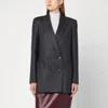 Blazé Milano Grey Wool Double-breasted Blazer