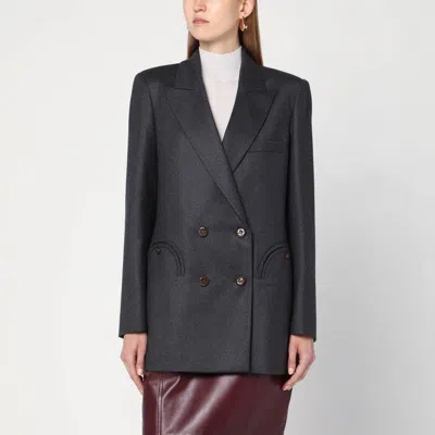 Blazé Milano Blaze Milano  Grey Wool Double-breasted Blazer