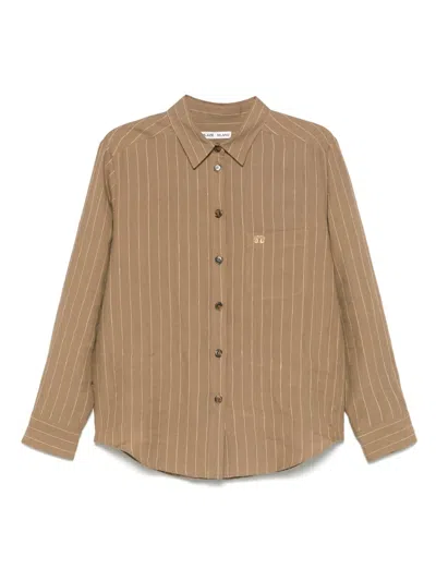 Blazé Milano Heretique Anabas Pinstriped Linen Shirt In Neutrals