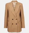Blazé Milano Heretique Pinstripe Linen Blazer In Beige