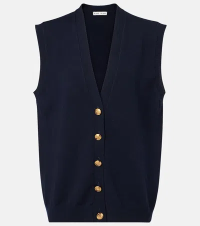 Blazé Milano Highland Wool And Cashmere-blend Vest In Blue