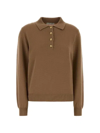 Blazé Milano Blaze Wool And Cashmere Highland Polo Shirt In Brown