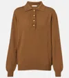 Blazé Milano Highland Wool And Cashmere Polo Shirt In Brown