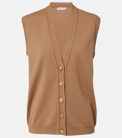 Blazé Milano Highland Wool And Cashmere-blend Gilet In Brown