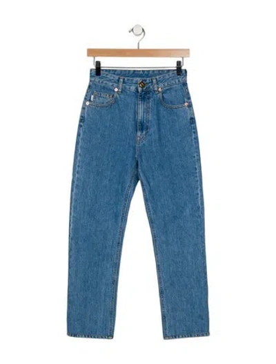 Pre-owned Blazé Milano High-rise Straight Leg Jeans In Blue