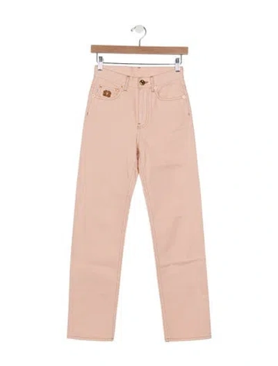 Pre-owned Blazé Milano High-rise Straight Leg Jeans In Orange