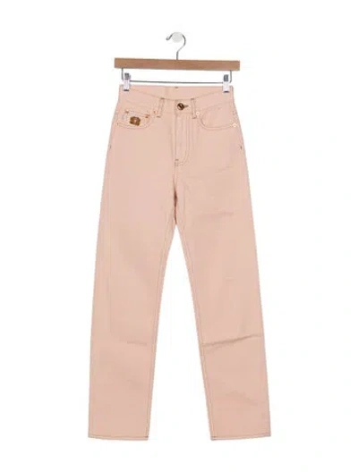 Pre-owned Blazé Milano High-rise Straight Leg Jeans W/ Tags In Orange