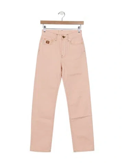 Pre-owned Blazé Milano High-rise Straight Leg Jeans W/ Tags In Orange