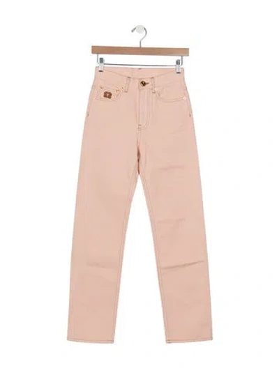 Pre-owned Blazé Milano High-rise Straight Leg Jeans W/ Tags In Orange