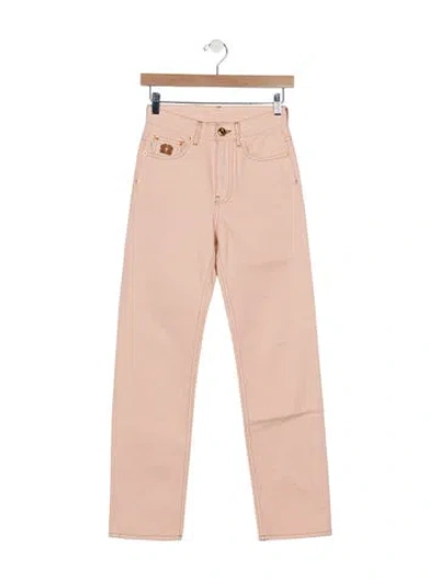 Pre-owned Blazé Milano High-rise Straight Leg Jeans W/ Tags In Orange