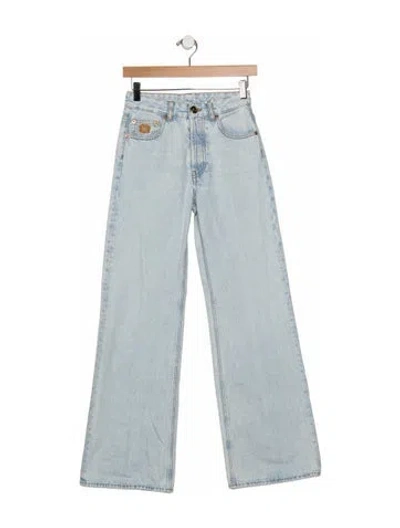 Pre-owned Blazé Milano High-rise Wide Leg Jeans W/ Tags In Blue