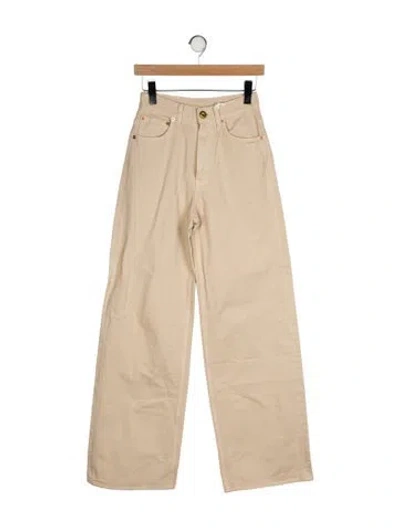 Pre-owned Blazé Milano High-rise Wide Leg Jeans W/ Tags In Neutral