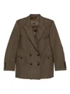 Blazé Milano Houndstooth Double-breasted Jacket In Gray
