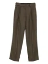 Blazé Milano Houndstooth Pleated Trousers In Brown