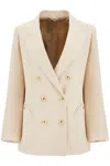 Blazé Milano Everynight Ivory Double-breasted Jacket In Ivory (beige)