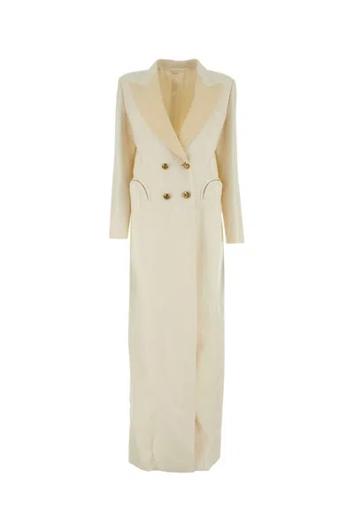 Blazé Milano Blaze Milano Ivory Viscose Blend Heart Blazer Dress In Neutral