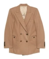 Blazé Milano Cholita Double-breasted Blazer In Brown