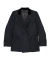 Blazé Milano Resolute Everyday Velvet-collared Double-breasted Blazer In Blue