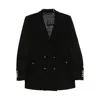 Blazé Milano Double-breasted V-neck Blazer In Black